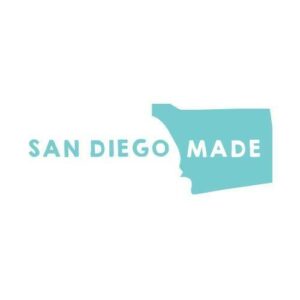 san diego made logo light blue